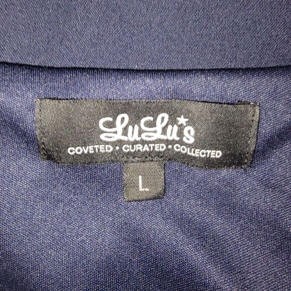 Lulus Prep Work Navy Blue Sleeveless Dress Size Large - Picture 4 of 8